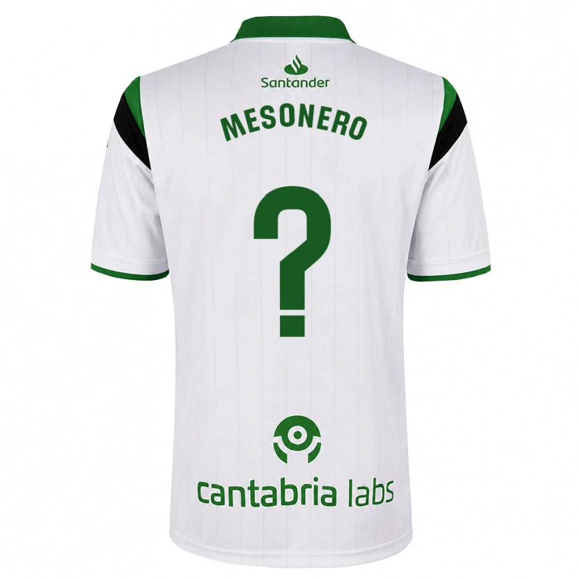 Danxen Hombre Camiseta Germán Mesonero #0 Blanco Verde Negro 1ª Equipación 2026/27 La Camisa México