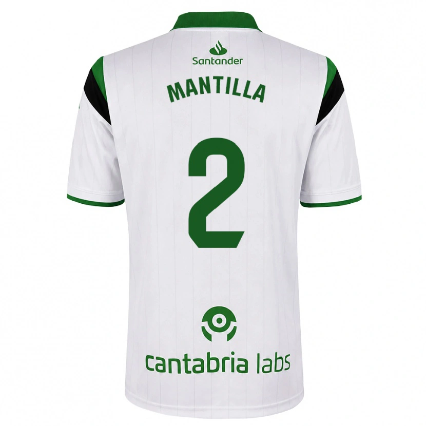 Danxen Hombre Camiseta Álvaro Mantilla #2 Blanco Verde Negro 1ª Equipación 2026/27 La Camisa México
