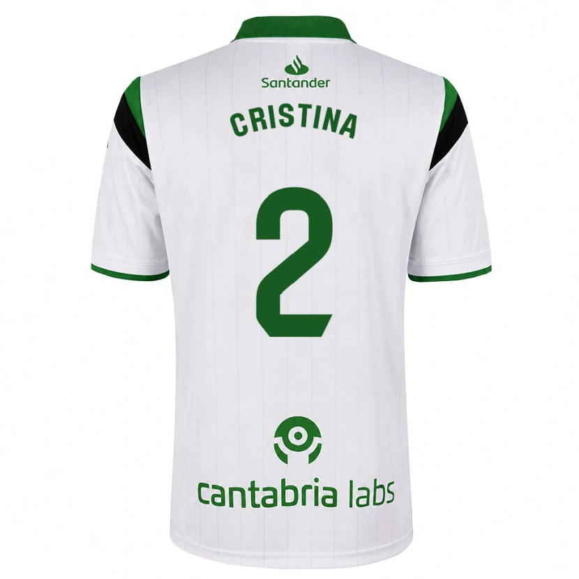 Danxen Hombre Camiseta Cristina Muñoz García #2 Blanco Verde Negro 1ª Equipación 2026/27 La Camisa México