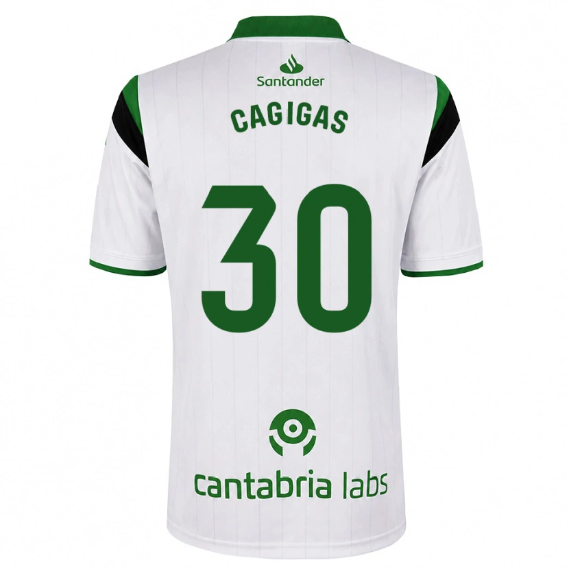 Danxen Hombre Camiseta Iván Cagigas #30 Blanco Verde Negro 1ª Equipación 2026/27 La Camisa México
