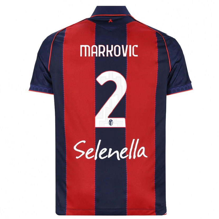 Danxen Hombre Camiseta Petar Markovic #2 Azul Real Rojo Blanco 1ª Equipación 2026/27 La Camisa México