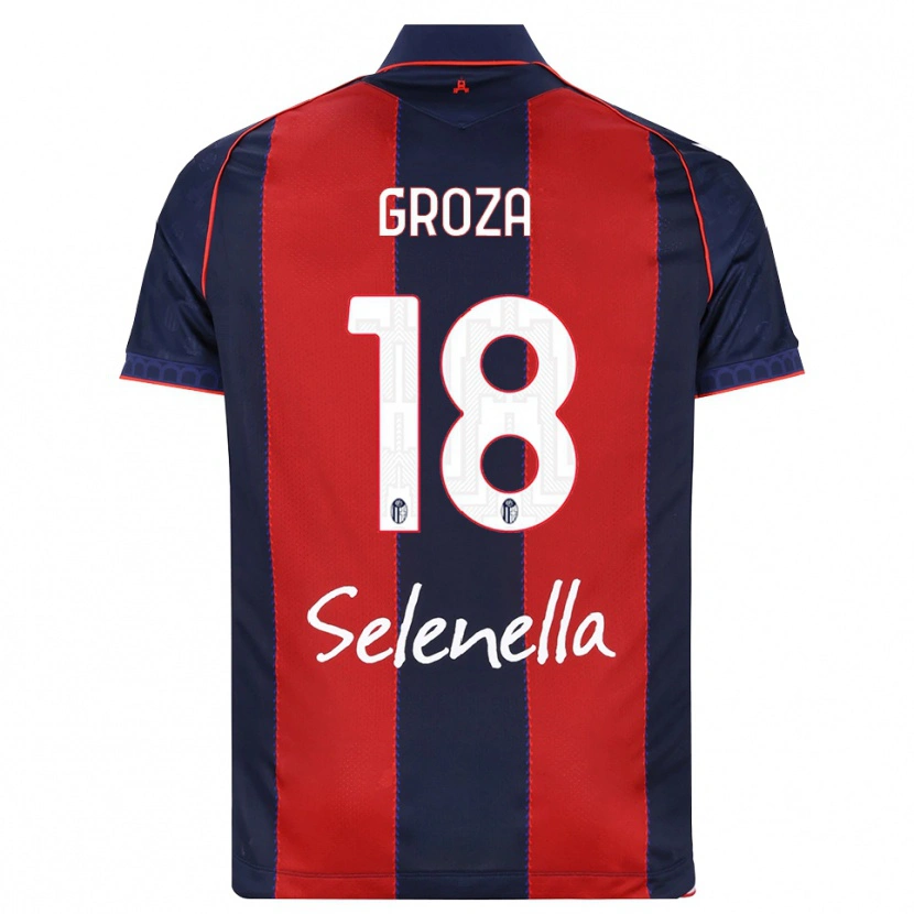 Danxen Hombre Camiseta Darius Groza #18 Azul Real Rojo Blanco 1ª Equipación 2026/27 La Camisa México