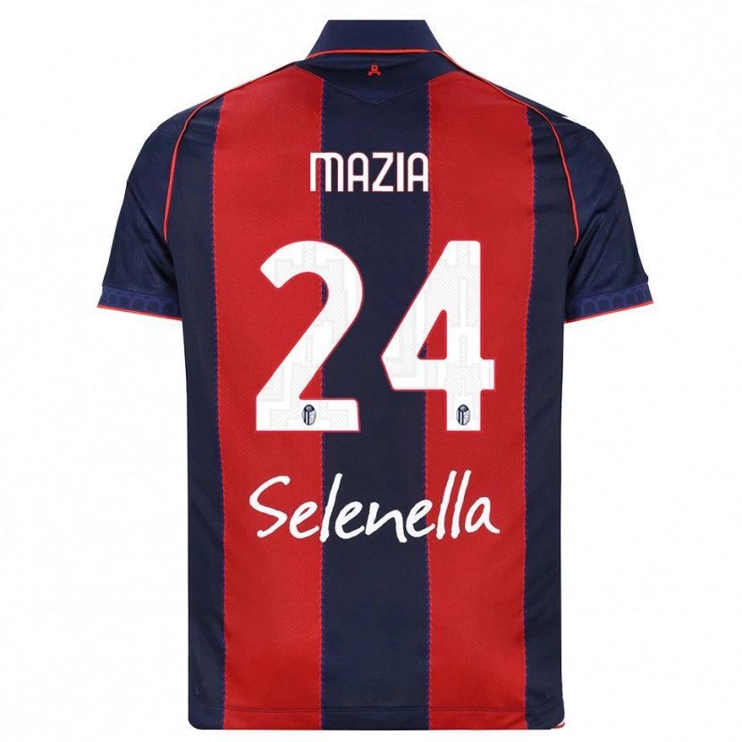 Danxen Hombre Camiseta Andrea Mazia #24 Azul Real Rojo Blanco 1ª Equipación 2026/27 La Camisa México