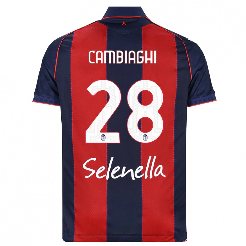 Danxen Hombre Camiseta Nicolò Cambiaghi #28 Azul Real Rojo Blanco 1ª Equipación 2026/27 La Camisa México