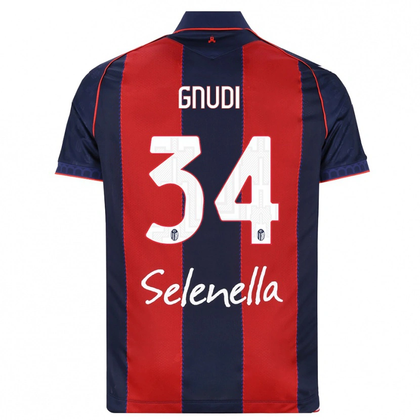 Danxen Hombre Camiseta Riccardo Gnudi #34 Azul Real Rojo Blanco 1ª Equipación 2026/27 La Camisa México