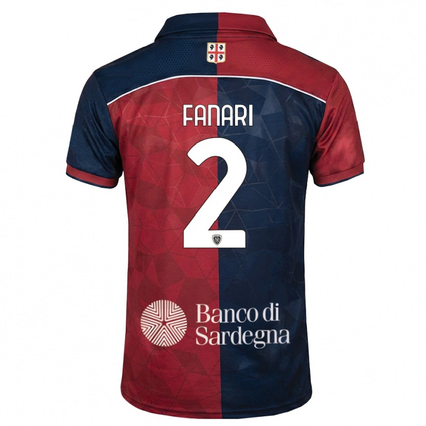 Danxen Hombre Camiseta Leonardo Fanari #2 Burdeos Azul Real 1ª Equipación 2026/27 La Camisa México