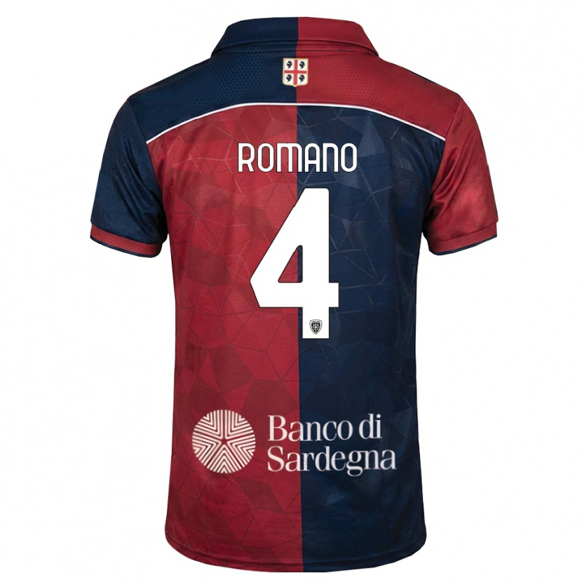 Danxen Hombre Camiseta Alessandro Romano #4 Burdeos Azul Real 1ª Equipación 2026/27 La Camisa México