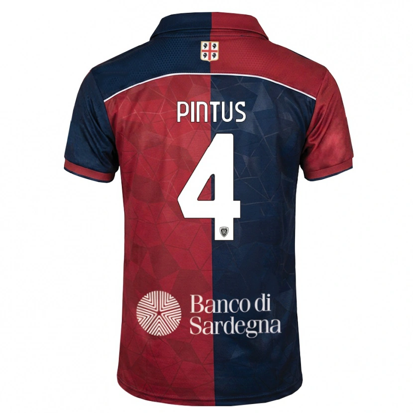 Danxen Hombre Camiseta Luca Pintus #4 Burdeos Azul Real 1ª Equipación 2026/27 La Camisa México