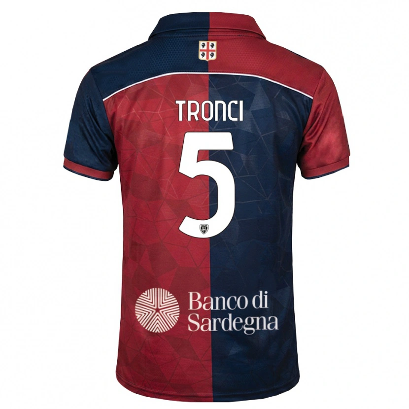 Danxen Hombre Camiseta Luca Tronci #5 Burdeos Azul Real 1ª Equipación 2026/27 La Camisa México