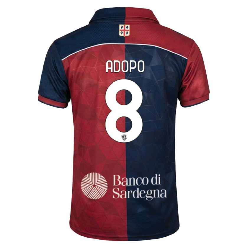 Danxen Hombre Camiseta Michel Adopo #8 Burdeos Azul Real 1ª Equipación 2026/27 La Camisa México