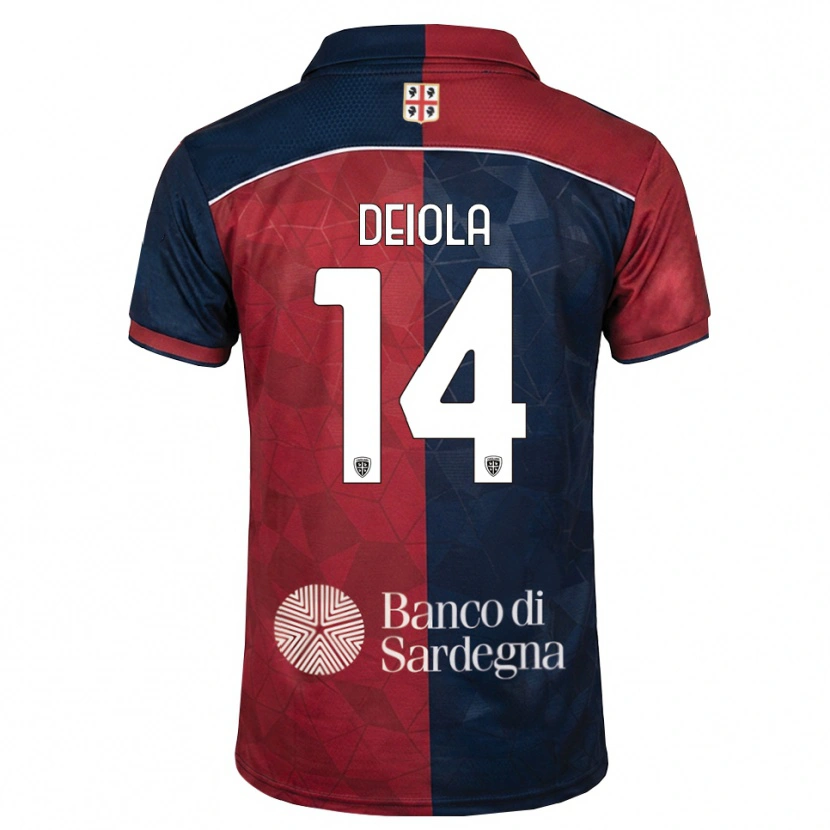 Danxen Hombre Camiseta Alessandro Deiola #14 Burdeos Azul Real 1ª Equipación 2026/27 La Camisa México