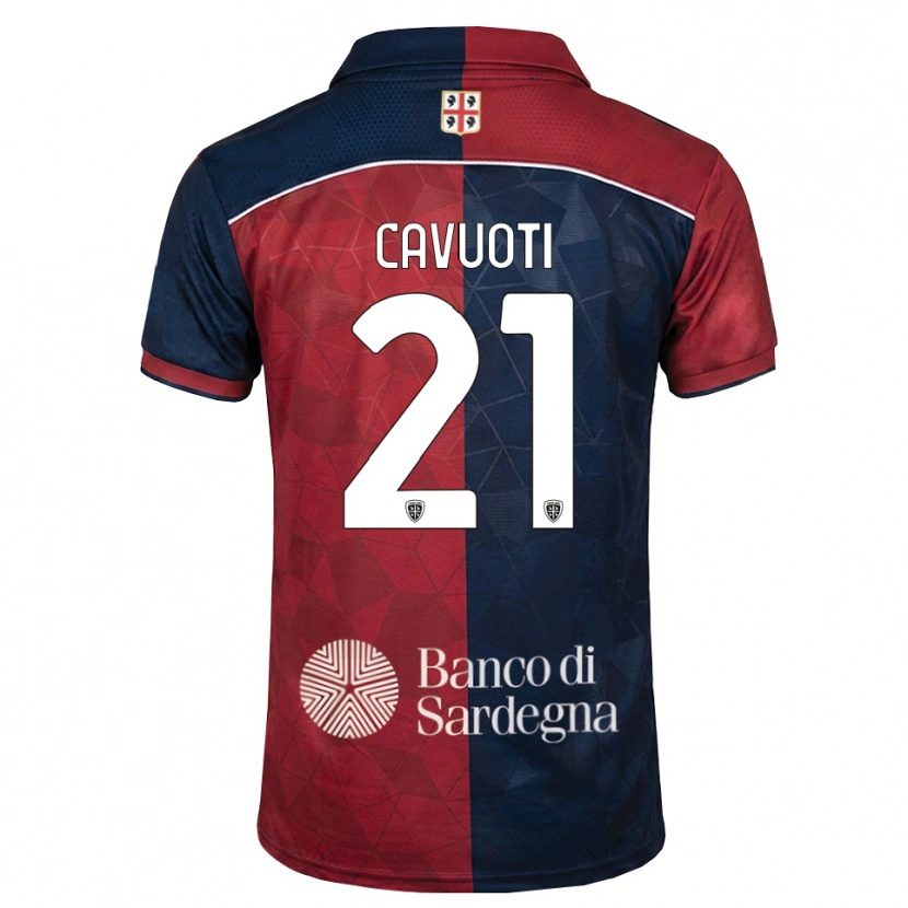 Danxen Hombre Camiseta Nicolò Cavuoti #21 Burdeos Azul Real 1ª Equipación 2026/27 La Camisa México