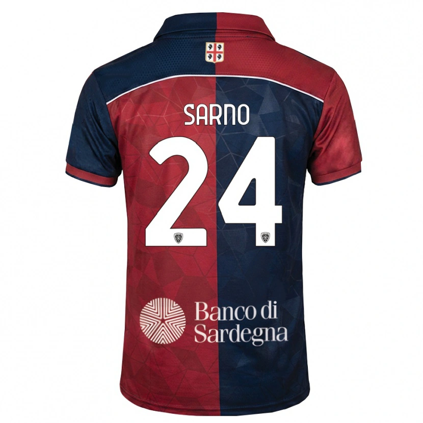 Danxen Hombre Camiseta Vincenzo Sarno #24 Burdeos Azul Real 1ª Equipación 2026/27 La Camisa México