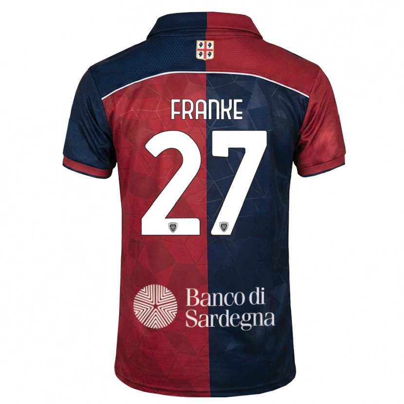Danxen Hombre Camiseta Antoni Franke #27 Burdeos Azul Real 1ª Equipación 2026/27 La Camisa México