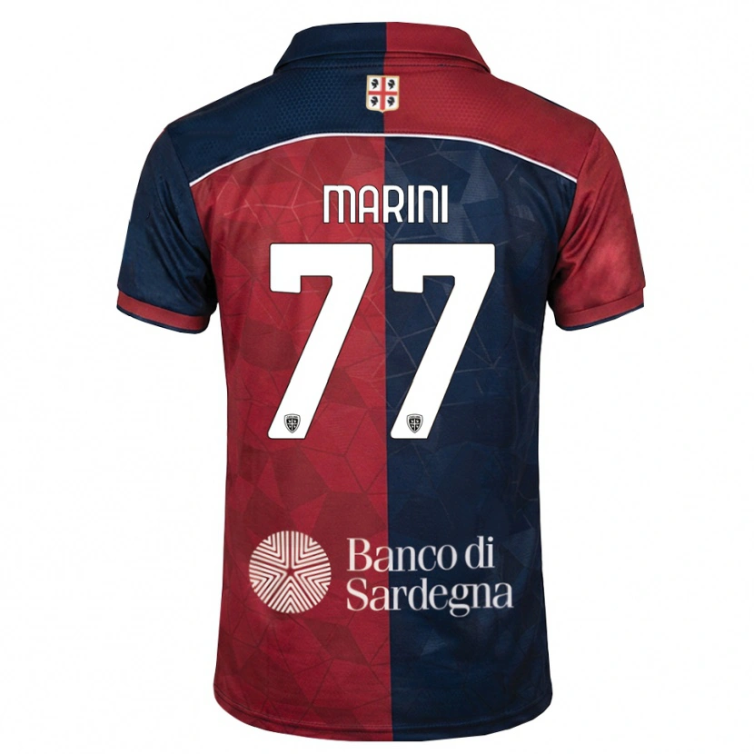 Danxen Hombre Camiseta Matteo Marini #77 Burdeos Azul Real 1ª Equipación 2026/27 La Camisa México