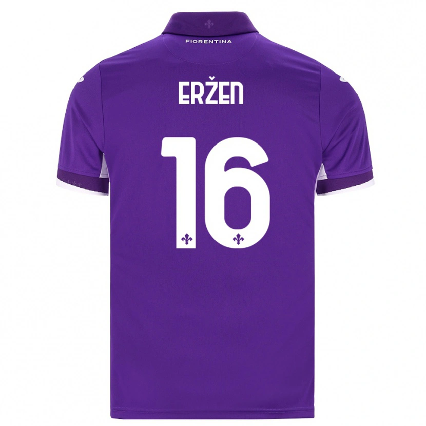 Danxen Hombre Camiseta Kaja Erzen #16 Morado Blanco Rosa 1ª Equipación 2026/27 La Camisa México