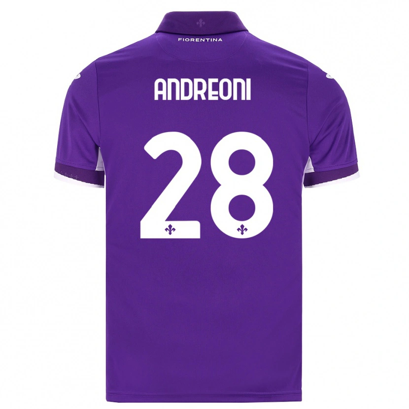 Danxen Hombre Camiseta Caterina Andreoni #28 Morado Blanco Rosa 1ª Equipación 2026/27 La Camisa México