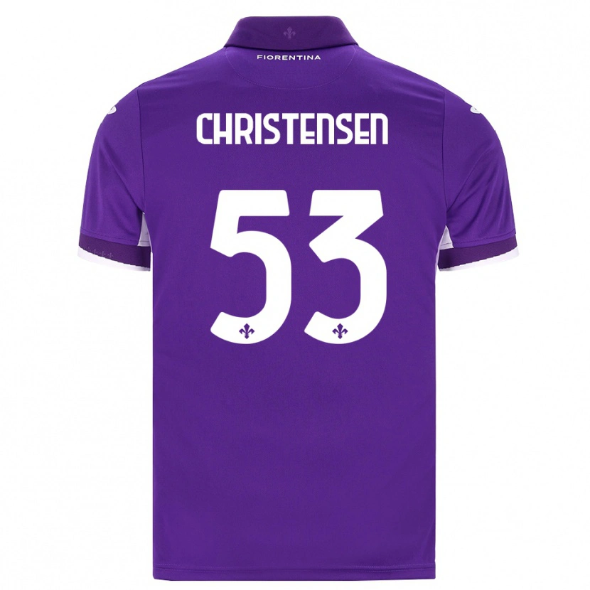 Danxen Hombre Camiseta Oliver Christensen #53 Morado Blanco Rosa 1ª Equipación 2026/27 La Camisa México