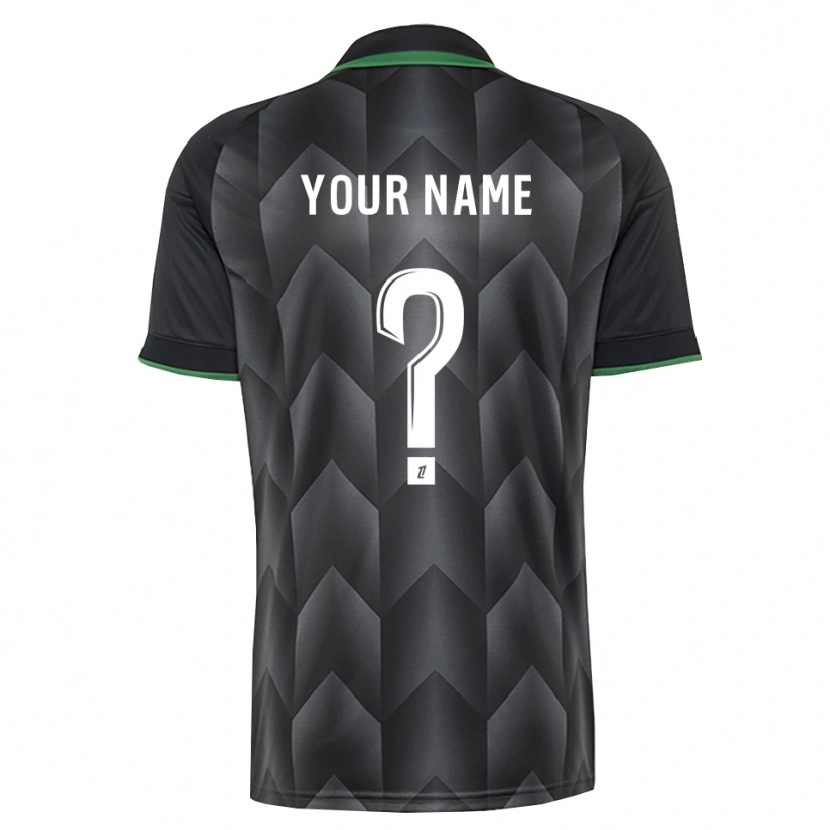 Danxen Hombre Camiseta Su Nombre #0 Verde Blanco Negro 2ª Equipación 2026/27 La Camisa México