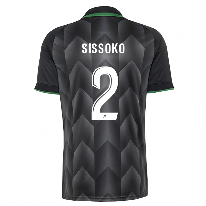 Danxen Hombre Camiseta Mustapha Sissoko #2 Verde Blanco Negro 2ª Equipación 2026/27 La Camisa México