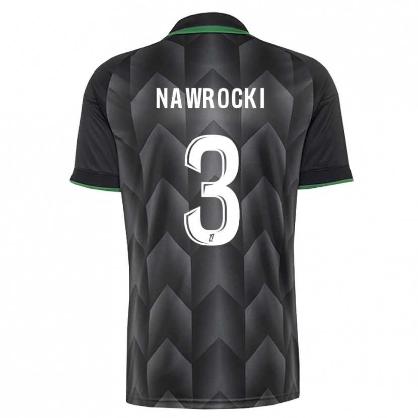 Danxen Hombre Camiseta Maik Nawrocki #3 Verde Blanco Negro 2ª Equipación 2026/27 La Camisa México