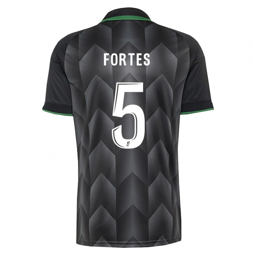Danxen Hombre Camiseta Steven Fortes #5 Verde Blanco Negro 2ª Equipación 2026/27 La Camisa México
