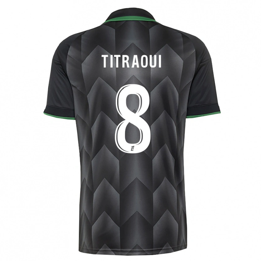 Danxen Hombre Camiseta Yacine Titraoui #8 Verde Blanco Negro 2ª Equipación 2026/27 La Camisa México