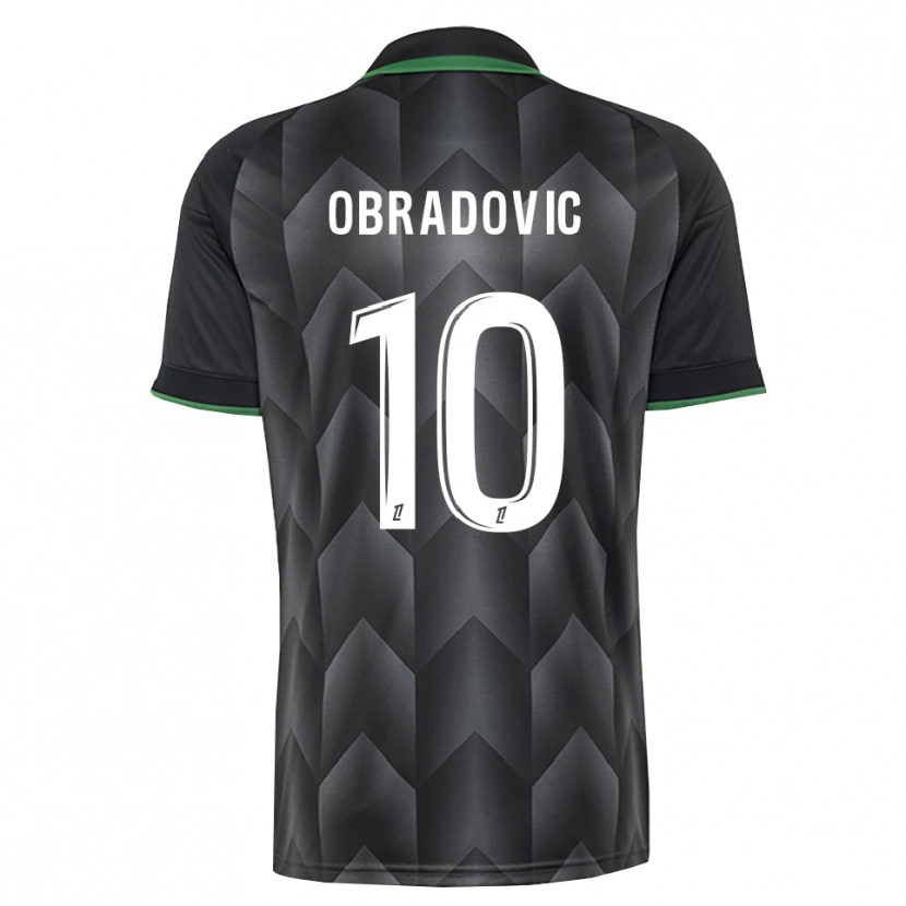 Danxen Hombre Camiseta Ognjen Obradovic #10 Verde Blanco Negro 2ª Equipación 2026/27 La Camisa México