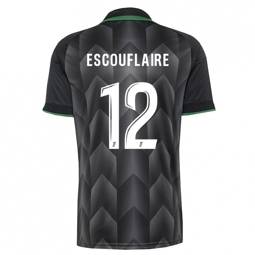Danxen Hombre Camiseta Mattéo Escouflaire #12 Verde Blanco Negro 2ª Equipación 2026/27 La Camisa México