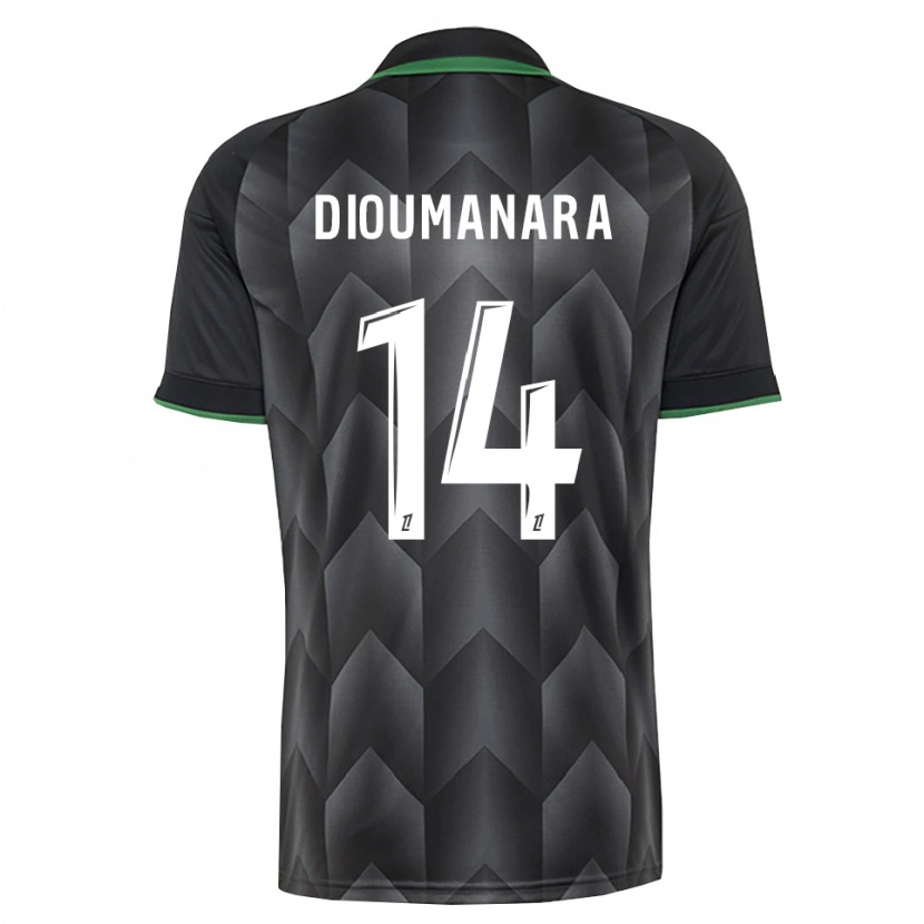 Danxen Hombre Camiseta Sidi Dioumanara #14 Verde Blanco Negro 2ª Equipación 2026/27 La Camisa México