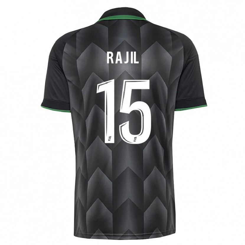 Danxen Hombre Camiseta Jibril Rajil #15 Verde Blanco Negro 2ª Equipación 2026/27 La Camisa México
