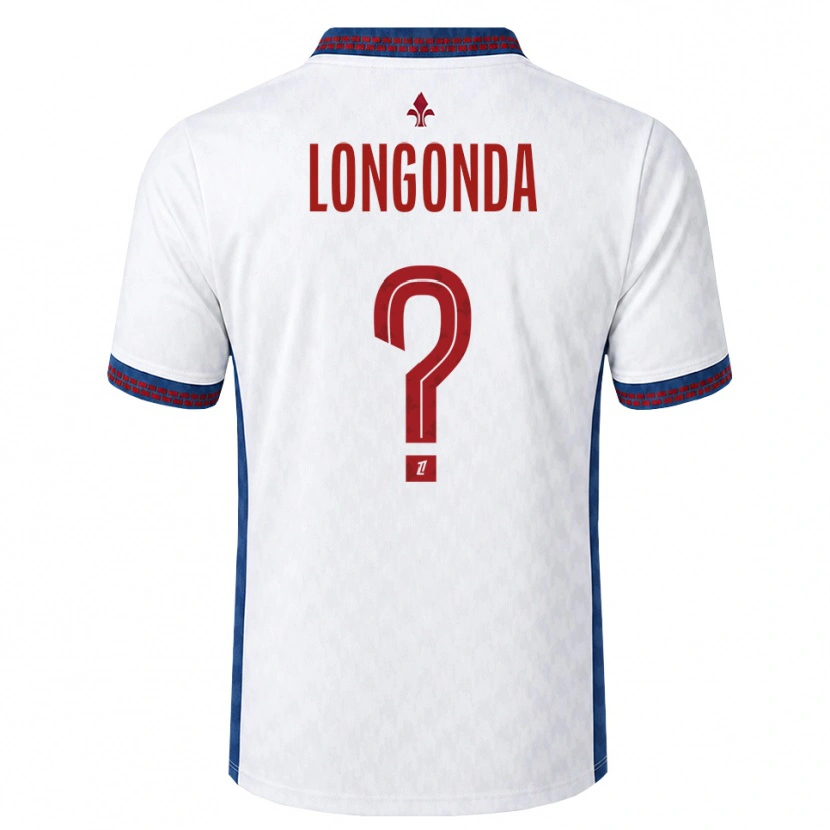 Danxen Hombre Camiseta Jean-Pierre Longonda #0 Rojo Blanco Azul 2ª Equipación 2026/27 La Camisa México