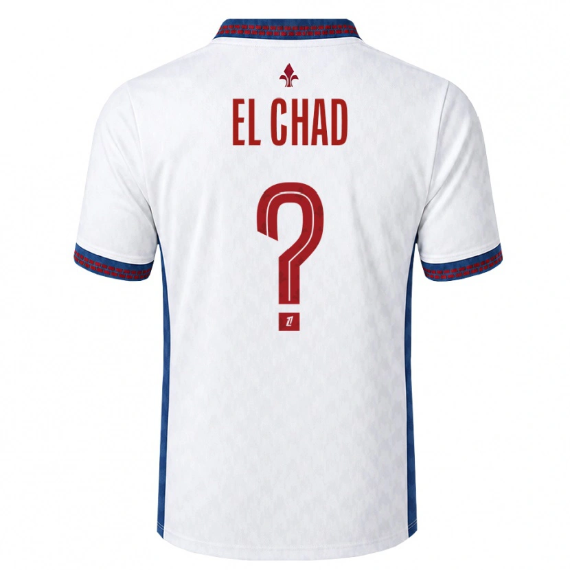 Danxen Hombre Camiseta Nesryne El Chad #0 Rojo Blanco Azul 2ª Equipación 2026/27 La Camisa México