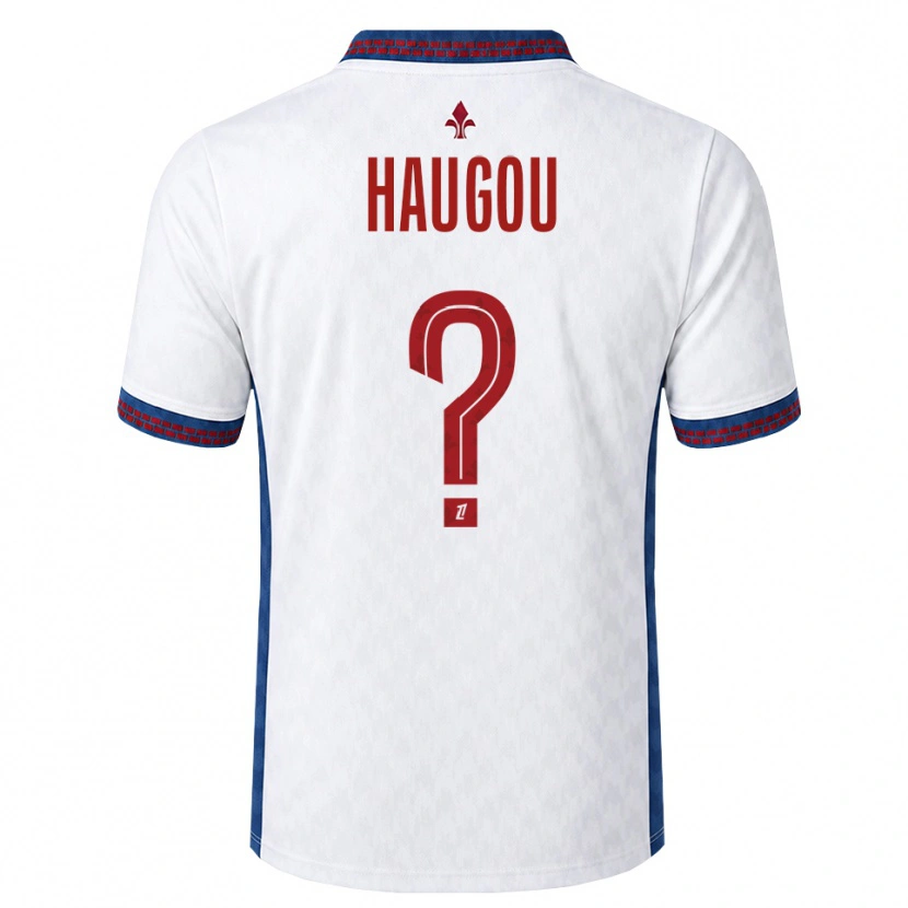 Danxen Hombre Camiseta Pauline Haugou #0 Rojo Blanco Azul 2ª Equipación 2026/27 La Camisa México