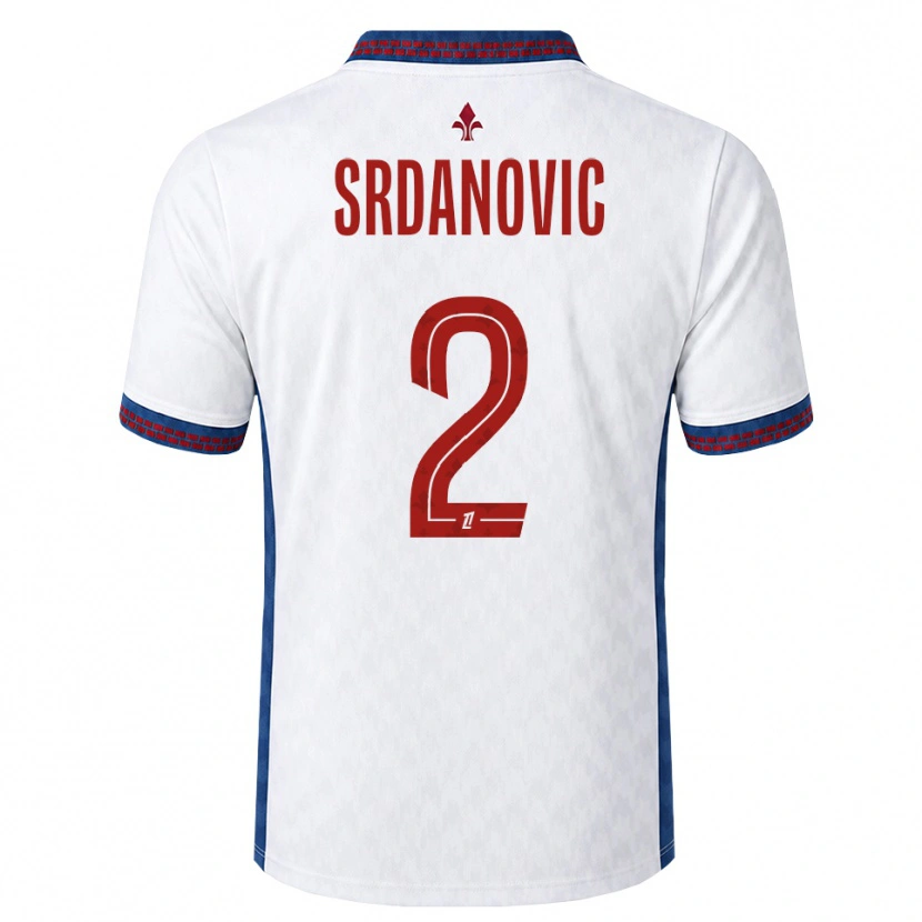 Danxen Hombre Camiseta Loun Srdanovic #2 Rojo Blanco Azul 2ª Equipación 2026/27 La Camisa México