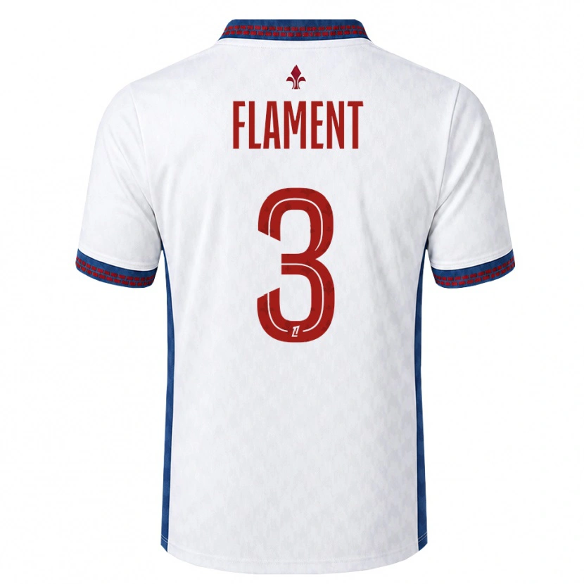 Danxen Hombre Camiseta Corentin Flament #3 Rojo Blanco Azul 2ª Equipación 2026/27 La Camisa México