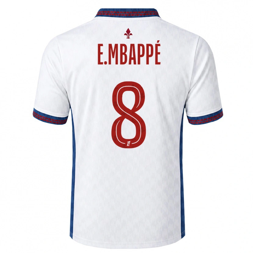 Danxen Hombre Camiseta Ethan Mbappé #8 Rojo Blanco Azul 2ª Equipación 2026/27 La Camisa México
