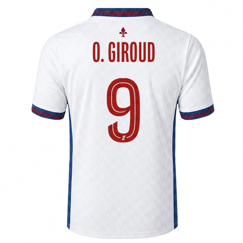 Danxen Hombre Camiseta Olivier Giroud #9 Rojo Blanco Azul 2ª Equipación 2026/27 La Camisa México