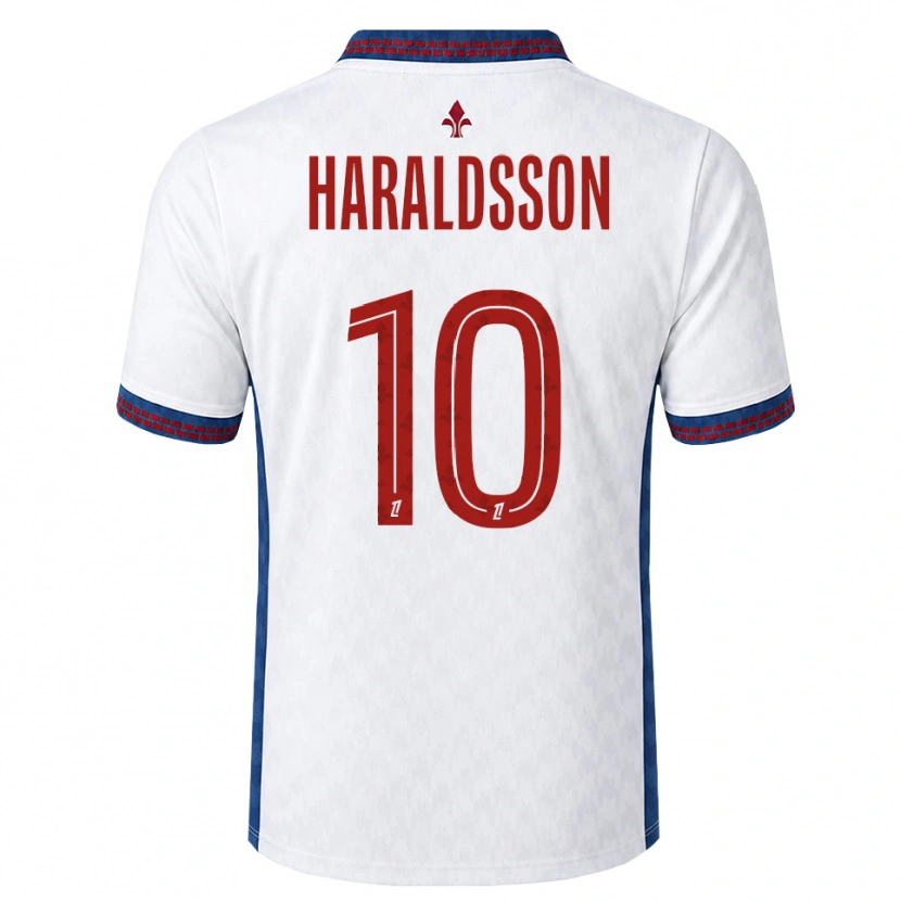 Danxen Hombre Camiseta Hákon Arnar Haraldsson #10 Rojo Blanco Azul 2ª Equipación 2026/27 La Camisa México