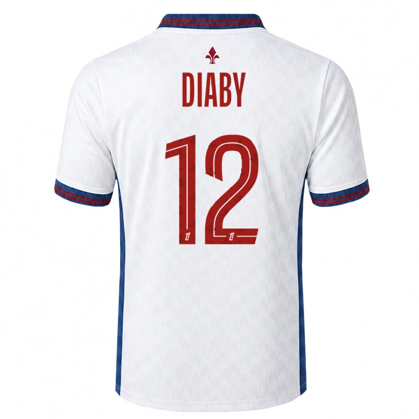 Danxen Hombre Camiseta Bafodé Diaby #12 Rojo Blanco Azul 2ª Equipación 2026/27 La Camisa México