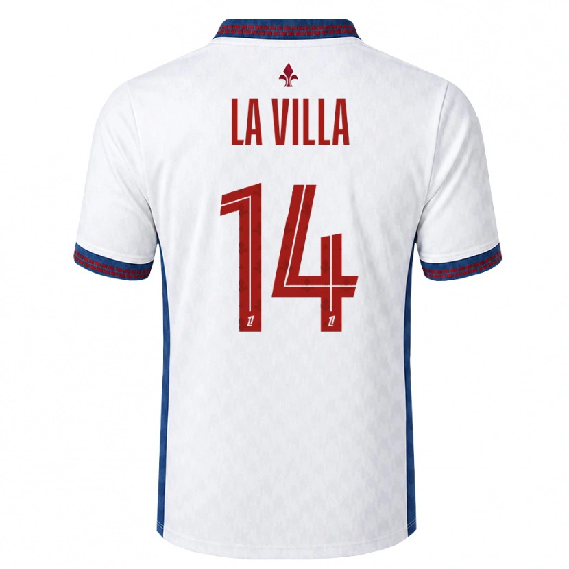 Danxen Hombre Camiseta Caroline La Villa #14 Rojo Blanco Azul 2ª Equipación 2026/27 La Camisa México