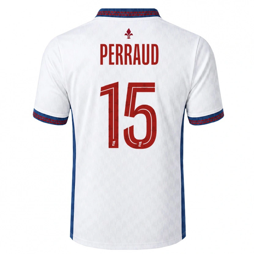Danxen Hombre Camiseta Romain Perraud #15 Rojo Blanco Azul 2ª Equipación 2026/27 La Camisa México