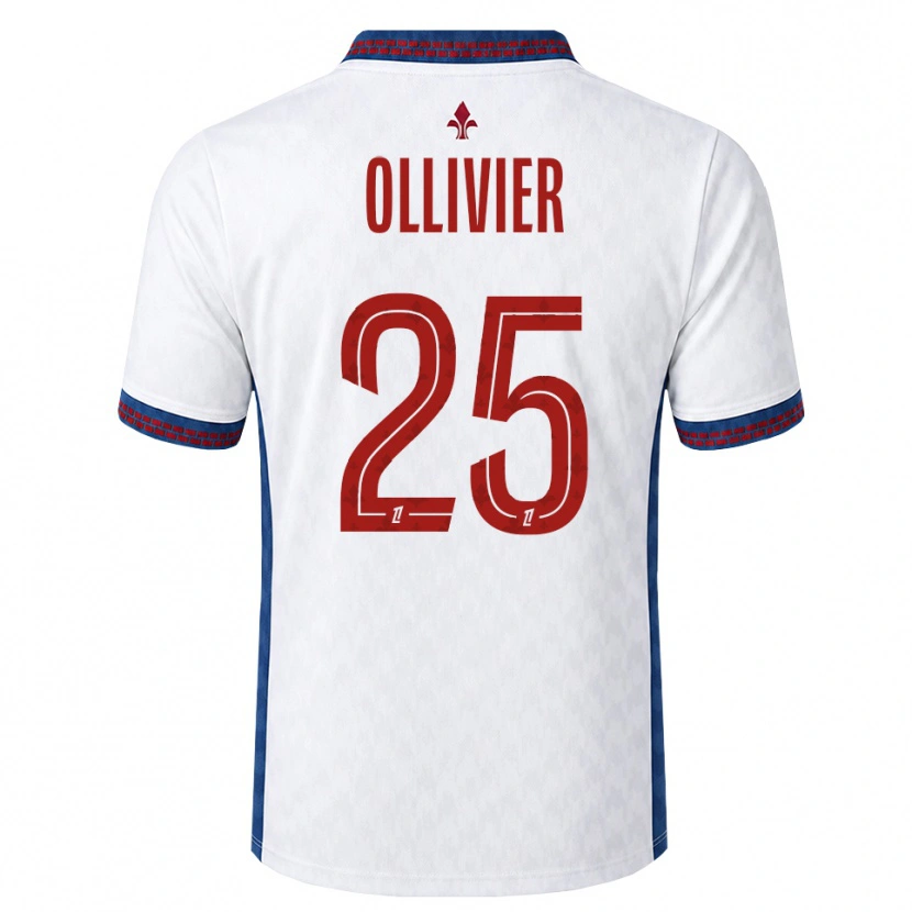 Danxen Hombre Camiseta Agathe Ollivier #25 Rojo Blanco Azul 2ª Equipación 2026/27 La Camisa México