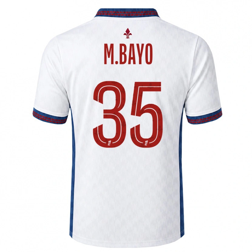 Danxen Hombre Camiseta Mohamed Bayo #35 Rojo Blanco Azul 2ª Equipación 2026/27 La Camisa México