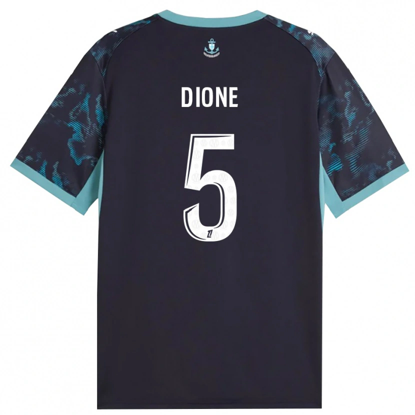 Danxen Hombre Camiseta Babacar Dioné #5 Turquesa Pálido Blanco Negro 2ª Equipación 2026/27 La Camisa México