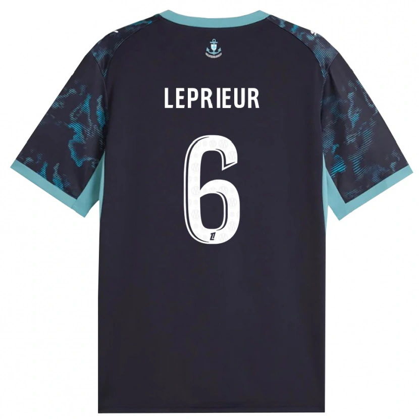 Danxen Hombre Camiseta Eliott Leprieur #6 Turquesa Pálido Blanco Negro 2ª Equipación 2026/27 La Camisa México