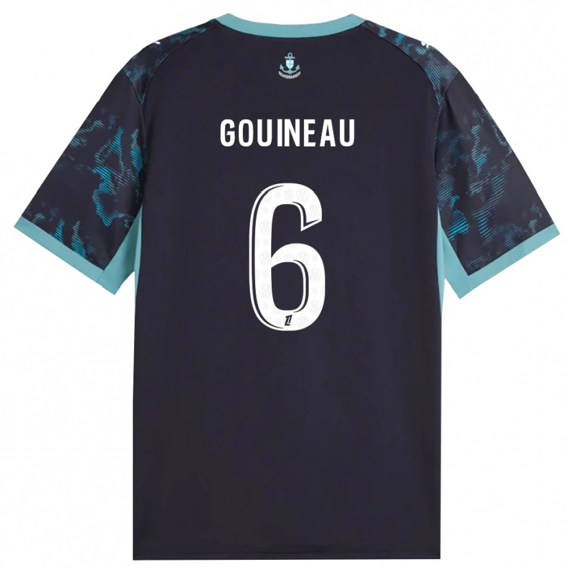 Danxen Hombre Camiseta Coline Gouineau #6 Turquesa Pálido Blanco Negro 2ª Equipación 2026/27 La Camisa México