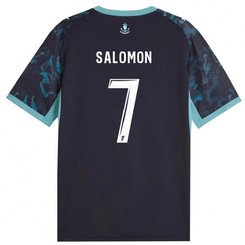 Danxen Hombre Camiseta Maëva Salomon #7 Turquesa Pálido Blanco Negro 2ª Equipación 2026/27 La Camisa México