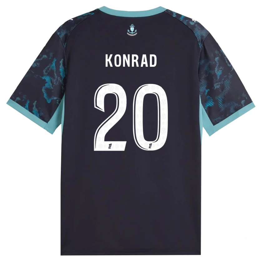 Danxen Hombre Camiseta Konrad De La Fuente #20 Turquesa Pálido Blanco Negro 2ª Equipación 2026/27 La Camisa México