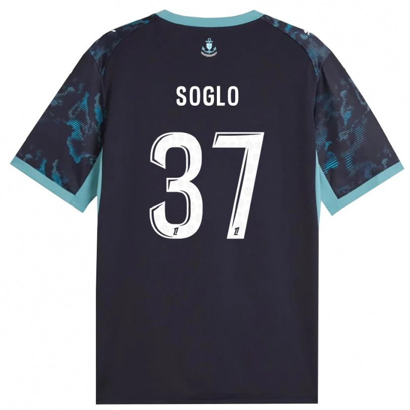 Danxen Hombre Camiseta Emran Soglo #37 Turquesa Pálido Blanco Negro 2ª Equipación 2026/27 La Camisa México